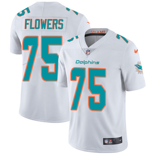 Nike Miami Dolphins #75 Ereck Flowers White Youth Stitched NFL Vapor Untouchable Limited Jersey->youth nfl jersey->Youth Jersey